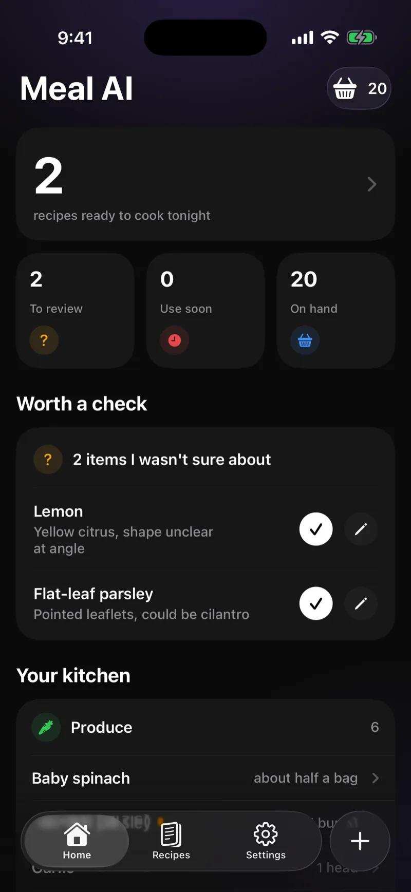 Meal AI: Photograph the kitchen, get dinner