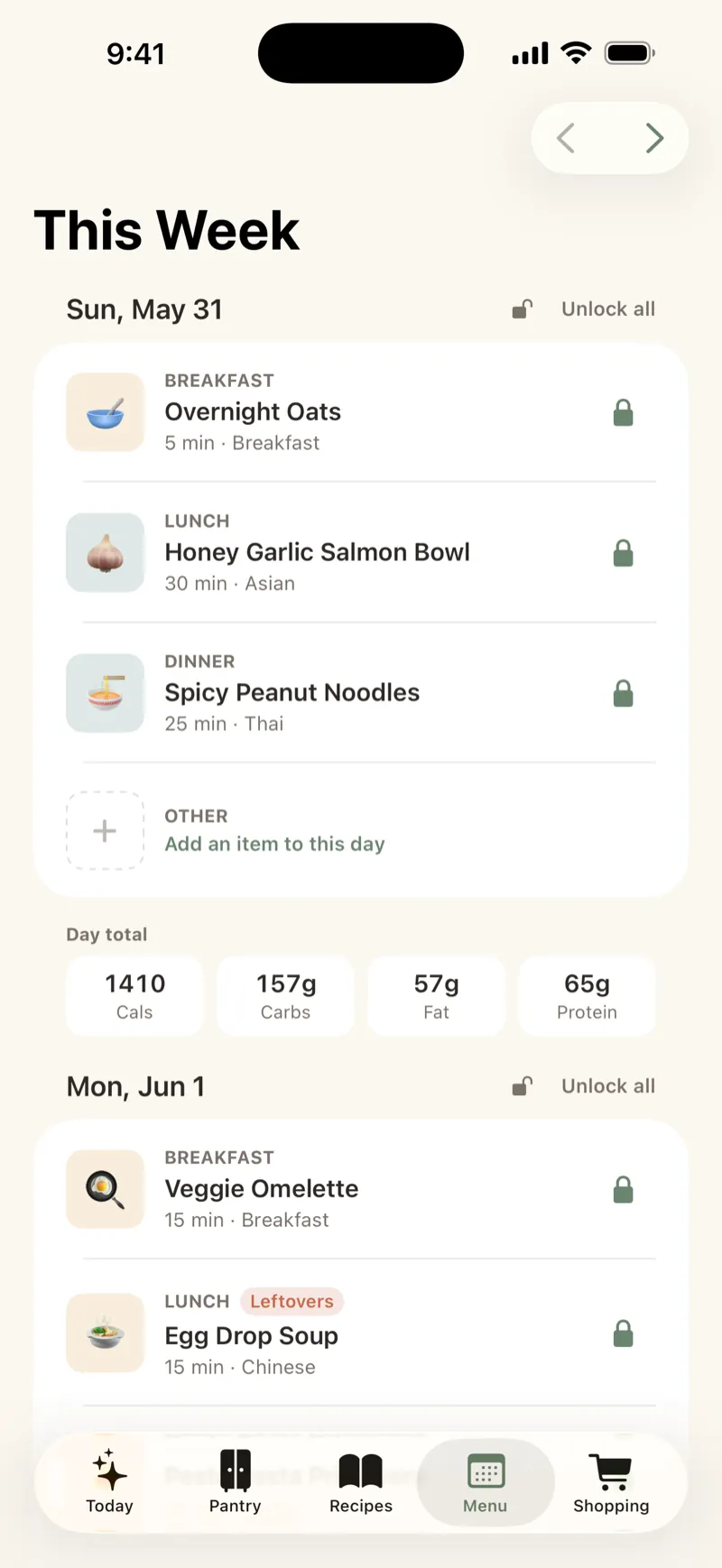 OpenPantry in use